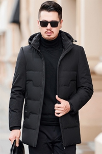 冬季中老年男士可脱卸帽休闲棉衣新款加厚保暖爸爸装棉服外套图片