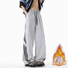 数据款秋冬三条杠小众休闲裤男女同款XZ-K5039P45加绒55，男装卫衣，星座503-1