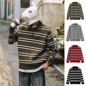 有领秋衣棉质衣服中老年长袖t恤爸爸装新款男士打底衫翻领上装