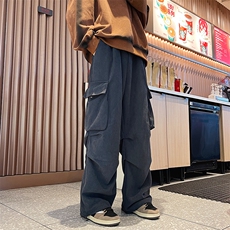 春季灯芯绒工装长裤男士日系潮牌宽松百搭直筒休闲裤K7546-P40，男装休闲裤，星座512-3