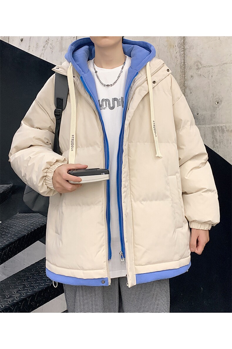 新款百搭设计感连帽港风棉衣M062-P70控158,男装棉衣,星座717