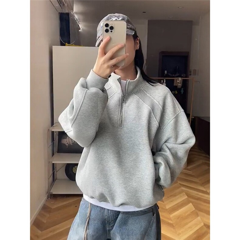 春季新款半拉链卫衣男女潮宽松百搭重磅休闲长袖上衣LT11133-P45,男装卫衣,星座1008