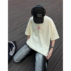量大优供抖音视频支持得物配合二开美式满天星亮片短袖T恤MTX388，男装T恤，电商A486