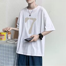 ins五分袖潮潮流城市风貌圆领男印花T恤LG201P28，男装T恤，星座1116-2