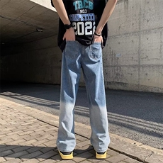 美式牛仔裤男春秋新款休闲直筒裤渐变牛仔裤NK1038P38，男装牛仔裤，星座1116-2
