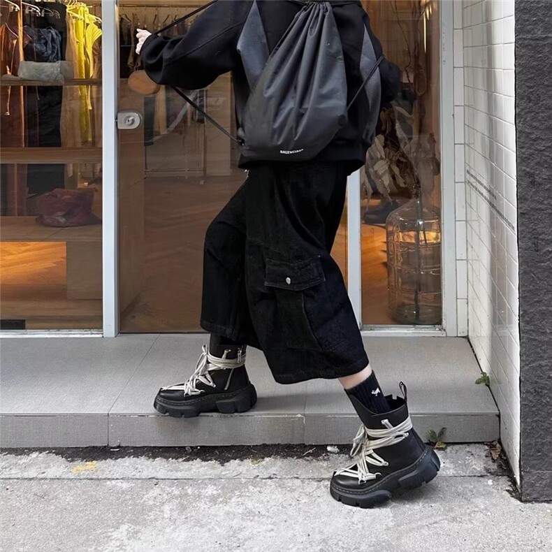 美式复古深蓝色牛仔七分裤女2025夏季慵懒风休闲高级阔腿工装短裤,男装牛仔裤,星座1210-1