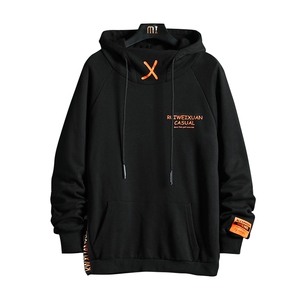 货足支持各种活动8XL-M港风连帽加绒加厚卫衣冬季新款加肥加大码图片