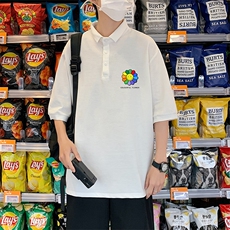 PL57101-P35翻领短袖polo衫男大码胖子半袖t恤男有领保罗衫模特，男装Polo衫，电商A040