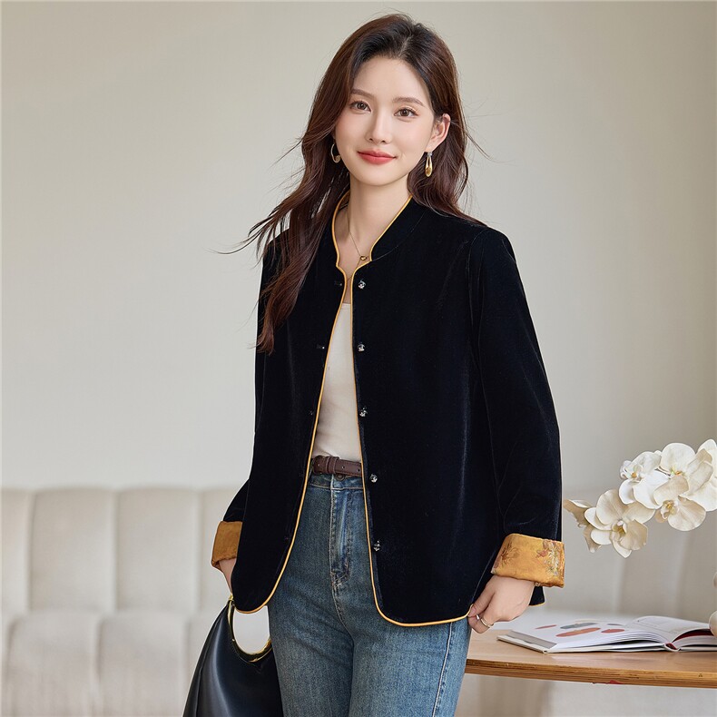 现货两面穿民族风外套女,女装短外套,韩派