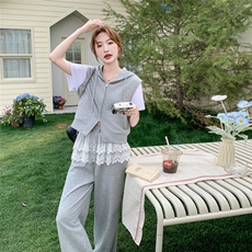 夏装新款！大量现货！卫衣蕾丝拼接两件套2C133-8923P1175K228，女装套装/套裙，2C133