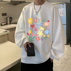 麂皮绒卫衣男大码重磅长袖t恤男JW81319-P35加绒款P45，男装卫衣，电商A040