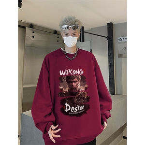 抖音品质秋季新款黑神话悟空仿棉圆领卫衣wycm7012-特批28控49图片