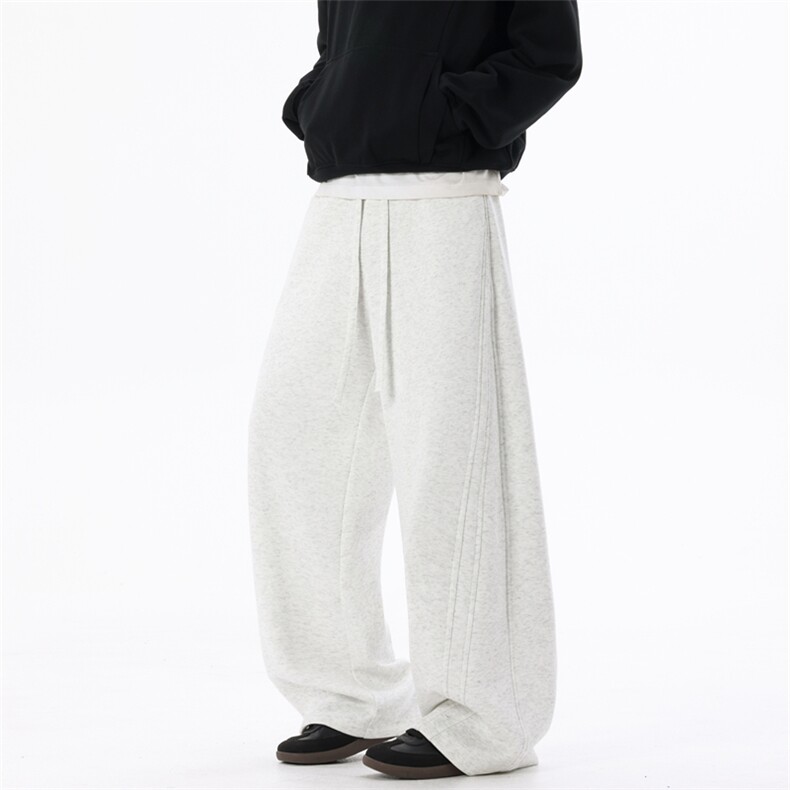 秋冬加绒休闲裤男宽松直筒裤弯刀裤K277-P45加绒P55控78加绒控88，男装卫衣，星座209-2