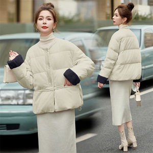 2024年冬季新款國风金丝绒羽绒服外套女图片