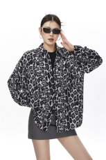 野性豹纹长袖衬衫大码M-5XL100%聚酯纤维衬衫中性CS78728P35控58，男装衬衫，星座226-1