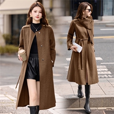 现货手工缝制冬季保暖新款时尚气质舒适双面呢大衣送腰带送围巾，女装双面呢大衣，丽美静依