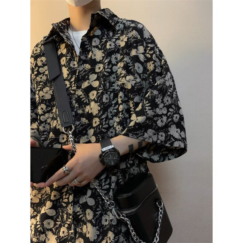 DXK204-P30男五分袖青春流行日常潮新款文艺气质夏季宽松型衬衫,男装衬衫,星座603-2