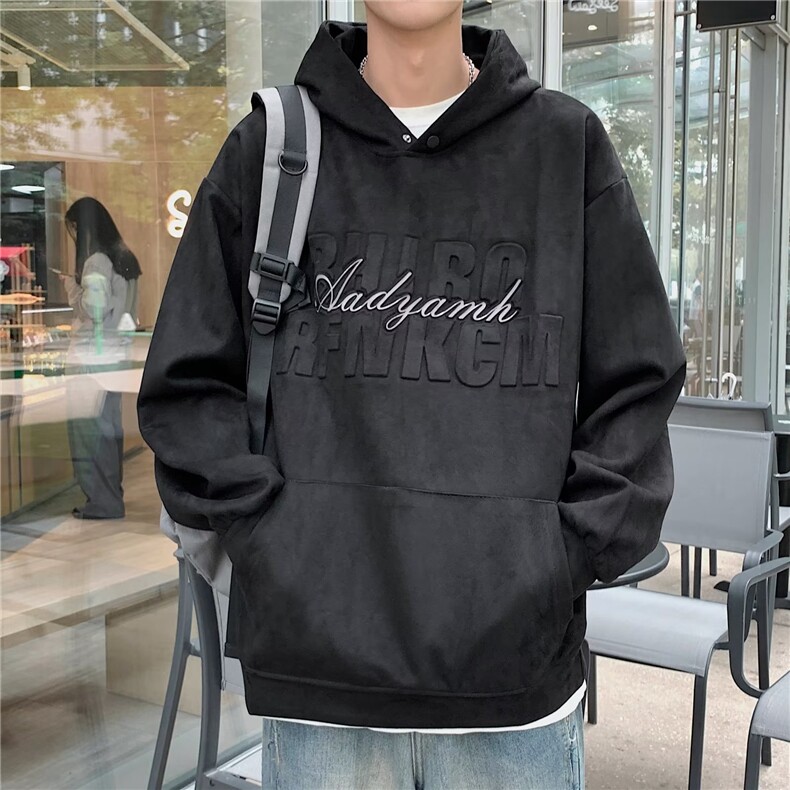 卫衣男潮ins港风潮流麂皮绒XT10P40,男装卫衣,星座1116-2