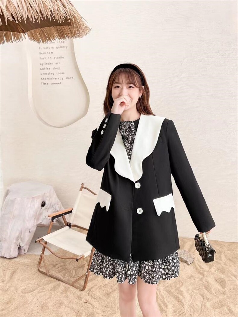 高品质韩版撞色拼接西装，女装西装，Balance Studio(2F)