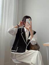 毛边马甲，女装马夹，FMV