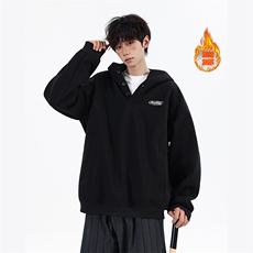 白花灰加绒加厚卫衣男美式潮流百搭情侣上衣外套3635-特P58加绒65，女装短外套，电商B295