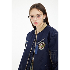 现货欧美街头刺绣飞行员外套秋冬季潮牌机车夹克棉衣棒球服，男装夹克，电商A105
