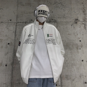 春季新款机车服夹克男潮炸街痞帅外套宽松赛车潮牌JK079-P83图片