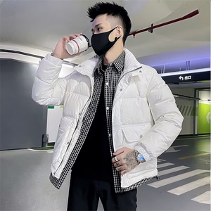 秋外套男立领韩版潮流高级感夹克痞帅炸街简约拼色棉衣TT607 P88图片