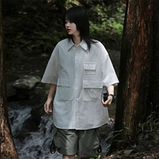 衬衫男女短袖韩版潮流痞子帅气2024夏季新款ins宽松外套CY896-P37，男装衬衫，星座412-3