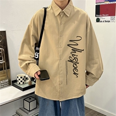电商DSA028-MCSV687100棉P42新款水洗纯棉印花长袖衬衫男，男装衬衫，电商A028