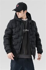 2020冬季新款日系大码加厚休闲保暖棉衣连帽外套男M733-P85，男装棉衣，电商A001