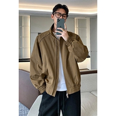 高品质春装新款老钱风美式高街解构立领棒球服飞行夹克休闲外套潮，男装夹克，电商A486