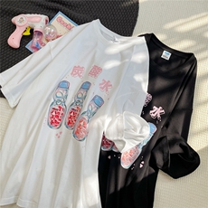 纯棉T恤男短袖宽松港风日系美式中性风INS1016-1T09P35K49，男装T恤，星座1016-1（原电商B408-1）