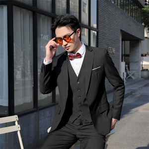LY8595-XMCK-M P155西装伴郎服男上班新郎结婚套装正装礼服四件套图片