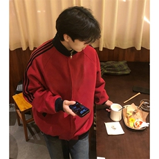 抖音得物高品质美式高街重磅结构设计拼接织带立领卫衣外套CM42，男装卫衣，电商A486