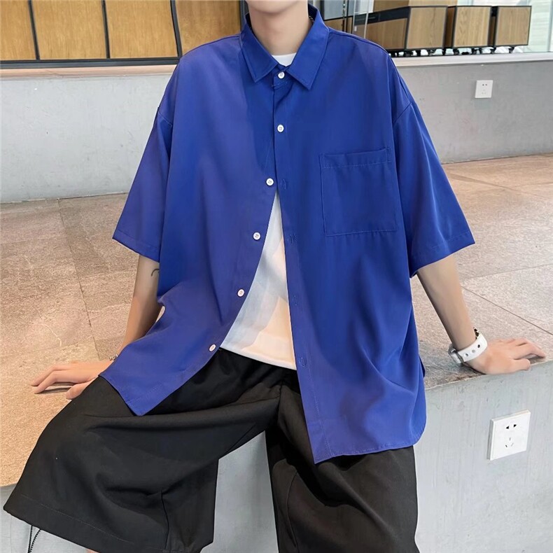 夏季短袖衬衫冰丝五分袖C4073P25,男装衬衫,星座1116-2