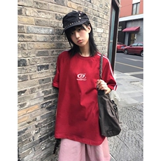 抖音得物高品质二开240克宽松纯棉美式潮牌三条杠织带短袖T恤，男装T恤，电商A486