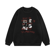 2025新款平铺时尚百搭字母印花圆领卫衣A247-FW01P30控48，男装卫衣，电商A247
