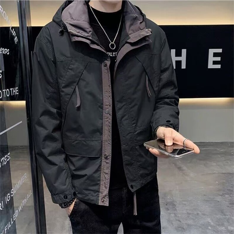 春秋季外套男士春装冲锋衣2025年新款潮流工装休闲夹克J860,男装夹克,星座1116A（原606A-3）