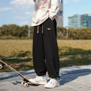 秋季日系复古休闲裤男ins潮牌直筒裤宽松百搭长裤 K4274-P32图片