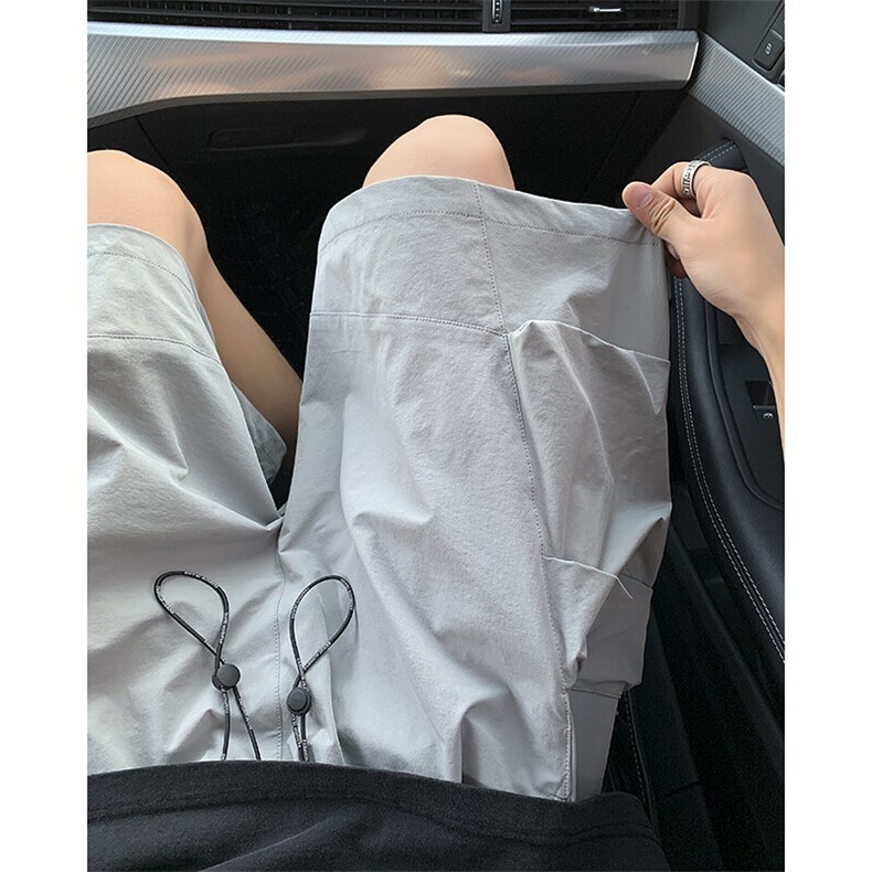夏季新款拼接工装冰丝五分短裤车景XZ604-DK227-P35控48,男装牛仔裤,星座604