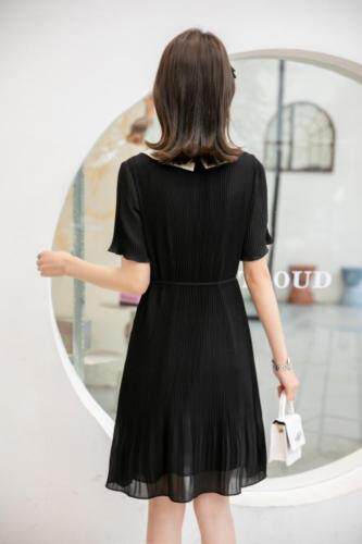 现货夏季新款压绉连衣裙，女装连衣裙，依美依缘