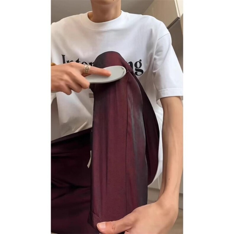 网络图现货!中性风冰丝裤子男夏季薄款宽松阔腿RM52-P45,男装休闲裤,星座1005-6