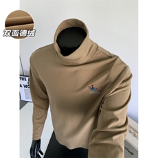 腊肠狗刺绣双面德绒打底衫高领大码长袖T恤男T24501-特P21控39，男装T恤，电商A001-1