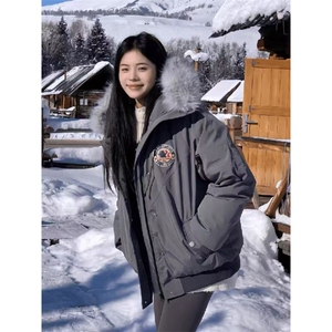 现货  美式宽松加厚连帽保暖工装棉服M76/P100图片