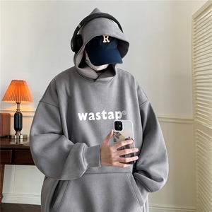 ！麂皮绒连帽卫衣 直播品质重磅400克was印花JL7009-P45控78图片