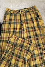 2024设计感大口袋格子绑带工装裤高腰阔腿裤CK1372-P46，男装休闲裤，星座313A-2