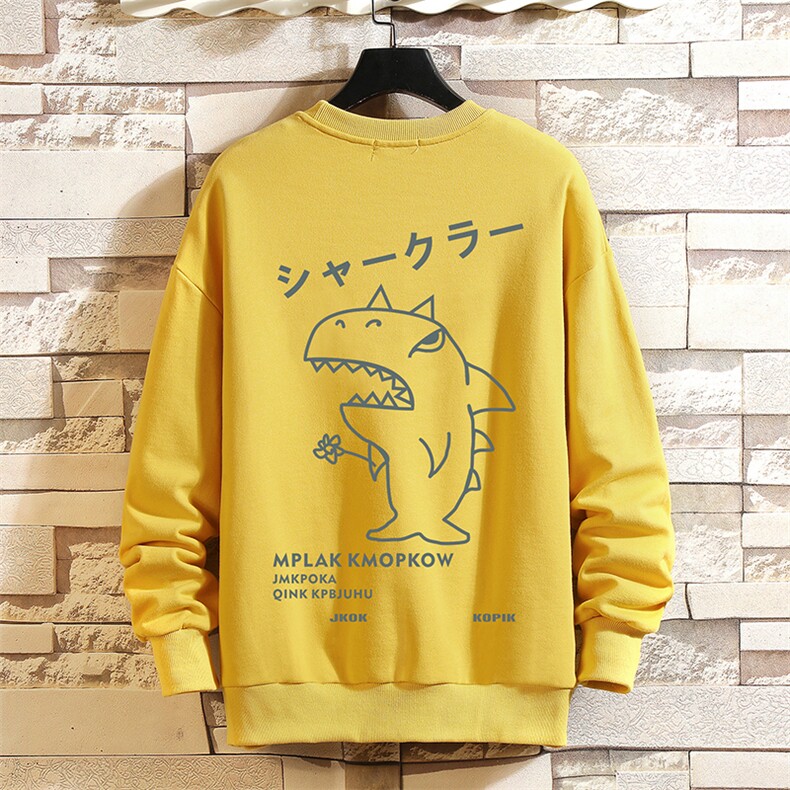 S6092-P28加绒款-P33秋季圆领卫衣男大码韩版宽松长袖外套砖墙,男装卫衣,电商A040A