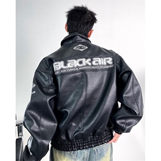 秋冬重工刺绣机车服皮衣男宽松高品质美式街头复古外套JH003，男装皮衣，星座1116A（原606A-3）