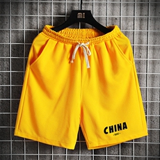 MK37248-P15冰丝短裤男士大码宽松休闲五分裤男运动中裤网格，男装休闲裤，电商A040A